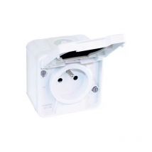 Eur'ohm 60850 White socket 2P+T oxxo 250 v