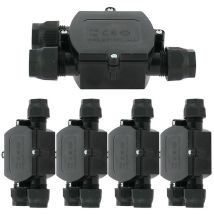 Set de 5 Cajas de Interconexión Estancas 3 Vías con conector automático IP68