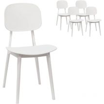 Chaise x4 Moderne Polypropylène Restaurant Blanc Mod. Olbia