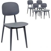 Compralo New - Chaise x4 Moderne Polypropylène Restaurant Gris Mod. Olbia