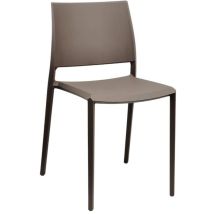 Ws Design – Chaise Pliante En Polypropylène Tortora – Hauteur D'Assise 47 Cm – Empilable Et Léger – Pour Intérieur Et Extérieur