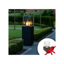 Azura Home Design - Estufa de gas exterior patio mini + TANGO/1 biochimenea negra