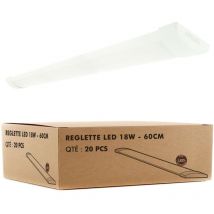 Arum Lighting - 20 extraflache LED-Lichtleisten line 16W IP40 1800Lm 60cm Farbtemperatur: 4000K neutralweiß
