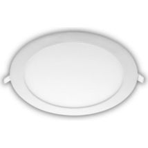 Ecolux - Montaje de techo led incorporado Extra-Plat 6W 540lm 120° IP20 Ø120mm Blanco - Día blanco 6000K