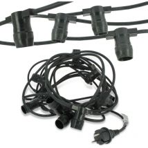 Arum Lighting - Guirnalda Guinguette 10 casquillos E27 10 metros Interconectables (sin bombillas)