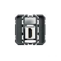 Hager - Gallery WXF633 Prise hdmi - Prise traversante - 1P - Componible