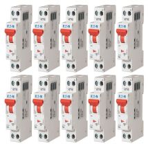 Kit de disyuntores termomagnéticos Eaton 10A 1P+N 4,5KA 1 módulo 263190