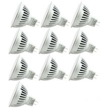 Set di 10 lampadine led MR16 6W illuminazione 50W - Bianco caldo 2700K