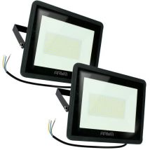 Arum Lighting - 2er Set led Strahler atria 100W schwarz Eq 800W IP66 Outdoor Farbtemperatur: 4000K neutralweiß