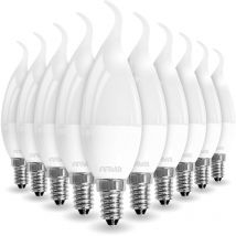 Set de 10 bombillas led E14 Flame 5W Eq 40W Temperatura de color: 4000K blanco neutro