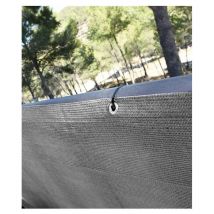 Maille de balcon gris 0,9 x 5 m, 100% occultation, Filet Brise Vue Occultant. Comprend une corde et des œillets