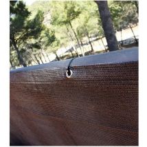 Maille de balcon marron 0,9 x 3 m, 100% occultation, Filet Brise Vue Occultant. Comprend une corde et des œillets
