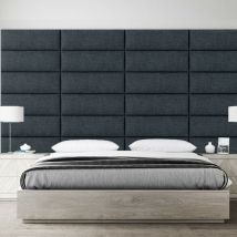 Cabecera Tapizada Panel Decorativo - Pared Tapizada 91cm Azul