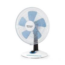 Suinga - Leiser Desktop-Lüfter, oszillierend, 4 Geschwindigkeiten, Turbofunktion, LED-Beleuchtung, 60 w