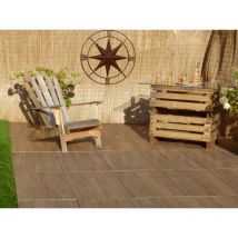 Classgarden Feinsteinzeugfliesen Helles Holz 16 m² – 32 Fliesen – 100 cm x 50 cm – 2 cm Dicke – Rutschfest, UV-beständig