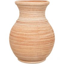 Biscottini - Terrakotta-Vase Runde Vase Vase für den Innen- und Außenbereich Terrakotta-Glas Pflanzentopf Blumenglas Balkonpflanzgefäß