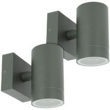 Juego de 2 apliques VENICE Exterior antracita Monohaz GU10 IP54