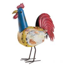 Coq en métal coloré 49 cm