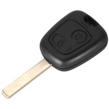 Coque Cle Peugeot 107 207 307 Citroen C1 C2 C3 - Plip clé télécommande 2 Boutons Lame sans Rainure Phonillico