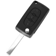 Coque clé pour Citroen C4 C5 C4 Picasso C6 -CE0536- Plip télécommande 3 Boutons Phare Modèle avec Emplacement Pile Phonillico