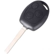 Coque clé pour Ford Fiesta Focus Mondeo Transit Ka Cmax Connect Galaxy - 3 Boutons - Plip clé télécommande avec Lame Phonillico