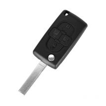 Coque Clé pour Peugeot 807 1007 Citroen C8 Fiat Ulysse-4 Boutons-Modèle sans Emplacement Pile-Télécommande Plip Phonillico