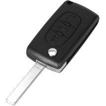 Coque Clé pour Peugeot Expert 407 307 207 308 Citroen C3 Picasso C5-CE0523-3 Boutons Coffre-Modèle sans Emplacement Pile Phonillico