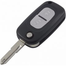 Coque clé pour Renault Clio Kangoo Master Clio Modus Trafic Twingo Wind -2 Boutons-Modèle avec Emplacement Pile-Télécommande Plip Phonillico