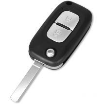Coque Clé pour Renault Clio Kangoo Master Modus Trafic Twingo Wind -2 Boutons- Modèle avec Emplacement Pile-Plip télécommande Phonillico