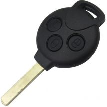 Coque clé pour Smart Fortwo 451 Coupé Cabriolet 2007-2014 - 3 Boutons - Plip télécommande avec Lame Phonillico