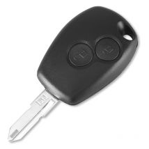 Coque Cle Renault Megane Laguna Scenic Espace Trafic Modus Clio Kangoo Twingo - Plip clé télécommande 2 Boutons Lame avec Rainure Modèle avec