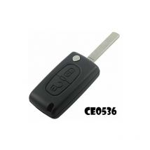 Coque de Télécommande à 2 Boutons Compatible avec Peugeot et Citroën, Lame sans Rainure, Pour Modèles C1, C2, C3, 107, 207, 307, etc. - Ulisem