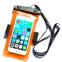 Coque de téléphone étanche avec brassard en PVC - orange