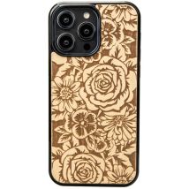 Coque En Bois Bewood Pour Iphone 15 Pro Max Roses Aniegre