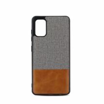 Coque Souple Bi-matière Pour Samsung A41 - Grise Et Marron