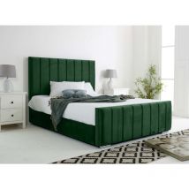 Coraline Green Plush Velvet Single Bed Frame