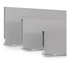 Emuca - cajón exterior vertex 40kg de altura 131mm, profundidad 500mm, acero, pintado gris