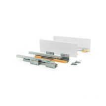 Emuca - Cajón exterior Concept 30kg de altura 138mm, profundidad 350mm, Acero, Pintado blanco -