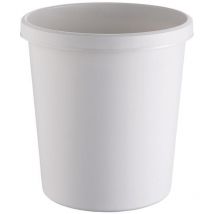 Helit - Corbeille à papier 18 l H331xD.315 mm avec bord à poignée plastique gris clair