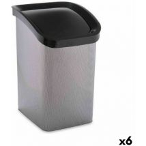 Berilo - Corbeille 23 l basculante en plastique gris foncé (6 unités)