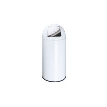 Poubelle Push Can métal blanc 40 l