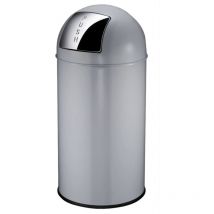 Poubelle avec couvercle à pression 40 L Gris mat EKO