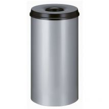 Corbeille à papier auto-extinguible 50 l Argenté et noir V-part