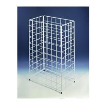 CWS - corbeille à papier 903102000 en fil d&39acier, blanc, capacité environ 60l, pliable, en fil d&39acier