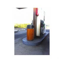 Corbeille bois-metal 40 l dim 350 x 780 mm
