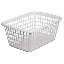 Corbeille de Rangement Rectangulaire Gris Moucheté 11L