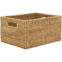 Panier de rangement en rotin naturel 28 x 22 x 15 cm