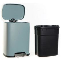 Corbeille ofthe Brand DKD Home Decor Gris clair Métal Polypropylène (PP) (21 x 15 x 15 x 29.5 cm) (5 L) (Ref. No. : S3025649)