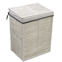 Corbeille à papier pliante rectangulaire blanche Hilary cm30x40h55