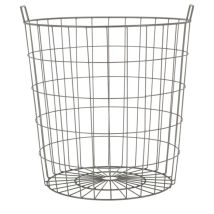 Garden Tools - Panier En Métal Avec Poignées - Argenté - 79 L - Livraison Gratuite